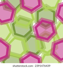 Vector modern seamless colorful geometry hexagon pattern.  Abstract geometric background.