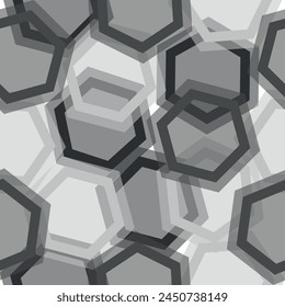 Vector moderno sin costuras de geometría de colores patrón hexagonal.  Fondo de textura de madera curtida.