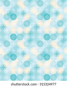Vector modern seamless colorful geometry pattern circles overlapping  , color blue abstract geometric background,wallpaper print,  retro texture, hipster fashion design, 