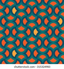 Vector modern seamless colorful geometry pattern petals  , color orange blue abstract geometric background,wallpaper print,  retro texture, hipster fashion design, 
