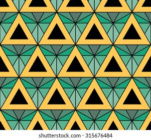 Vector modern seamless colorful geometry pattern triangle  , color blue yellow abstract geometric background,wallpaper print,  retro texture, hipster fashion design
