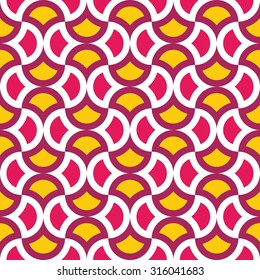 Vector modern seamless colorful geometry pattern, color  red yellow abstract geometric background,wallpaper print,  retro texture, hipster fashion design