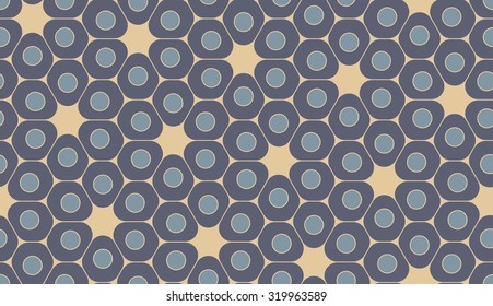 Vector modern seamless colorful geometry pattern, cells, color blue abstract geometric background, trendy multicolored print, retro texture, hipster fashion design