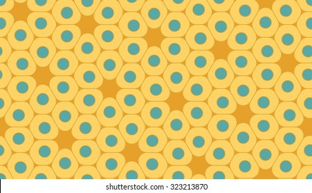 Vector modern seamless colorful geometry pattern, cells, color yellow blue abstract geometric background, trendy multicolored print, retro texture, hipster fashion design