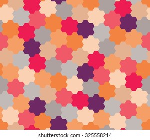 Vector modern seamless colorful geometry pattern, flowers, color abstract geometric background, trendy multicolored print, retro texture, hipster fashion design