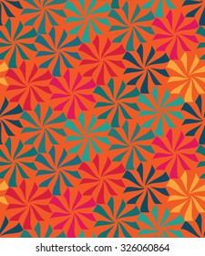 Vector modern seamless colorful geometry pattern, flowers, color abstract geometric background, trendy multicolored print, retro texture, hipster fashion design