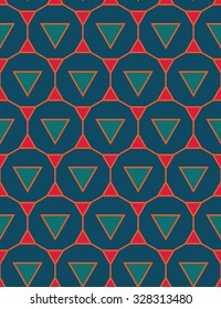Vector modern seamless colorful geometry pattern triangle polygon, color blue pink abstract geometric background, trendy multicolored print, retro texture, hipster fashion design