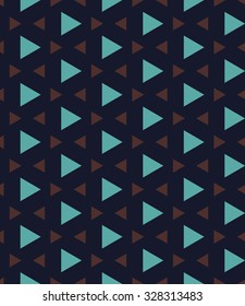 Vector modern seamless colorful geometry pattern triangle polygon, color blue brown abstract geometric background, trendy multicolored print, retro texture, hipster fashion design