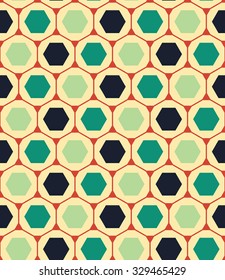 Vector modern seamless colorful geometry pattern, hexagon, color blue abstract geometric background, trendy multicolored print, retro texture, hipster fashion design