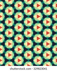 Vector modern seamless colorful geometry pattern triangle polygon, color blue red abstract geometric background, trendy multicolored print, retro texture, hipster fashion design