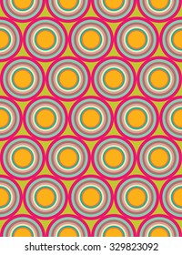 Vector modern seamless colorful geometry circles pattern, color abstract geometric background, trendy multicolored print, retro texture, hipster fashion design