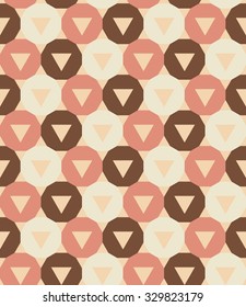 Vector modern seamless colorful geometry pattern triangle polygon, color pink brown abstract geometric background, trendy multicolored print, retro texture, hipster fashion design