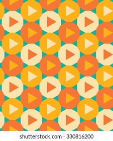 Vector modern seamless colorful geometry pattern triangle polygon, color yellow orange abstract geometric background, trendy multicolored print, retro texture, hipster fashion design
