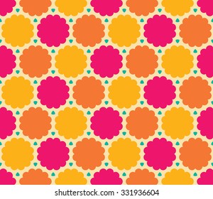 Vector modern seamless colorful geometry cloud pattern, color abstract geometric background, trendy multicolored print, retro texture, hipster fashion design