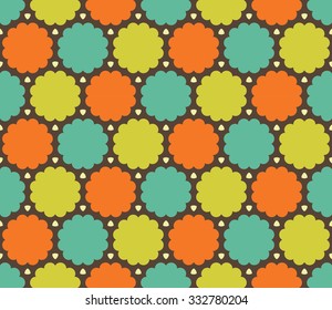 Vector modern seamless colorful geometry cloud pattern, color abstract geometric background, trendy multicolored print, retro texture, hipster fashion design
