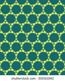 Vector modern seamless colorful geometry circle pattern, color green abstract geometric background, trendy multicolored print, retro texture, hipster fashion design