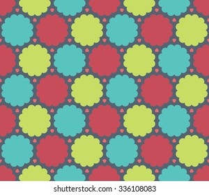 Vector modern seamless colorful geometry cloud pattern, color abstract geometric background, trendy multicolored print, retro texture, hipster fashion design