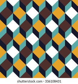 Vector moderno y sin fisuras de geometría de color, fondo geométrico abstracto de color, impresión multicolor a la moda, textura retro, diseño de moda hipster
