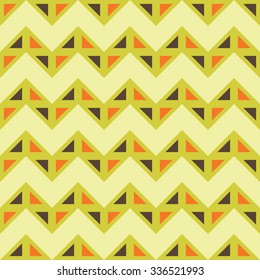 Vector modern seamless colorful geometry chevron lines pattern, color white green abstract geometric background, trendy multicolored print, retro texture, hipster fashion design
