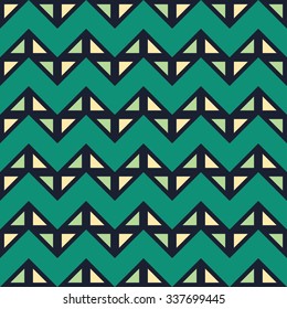 Vector modern seamless colorful geometry chevron lines pattern, color blue abstract geometric background, trendy multicolored print, retro texture, hipster fashion design
