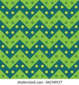 Vector modern seamless colorful geometry chevron lines pattern, color green abstract geometric background, trendy multicolored print, retro texture, hipster fashion design