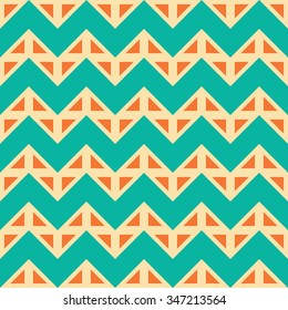 Vector modern seamless colorful geometry chevron lines pattern, color  abstract geometric background, trendy multicolored print, retro texture, hipster fashion design