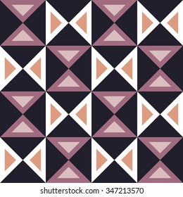 Vector modern seamless colorful geometry triangles pattern, color abstract geometric background, pillow multicolored print, retro texture, hipster fashion design