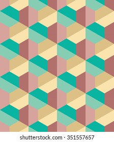 Vector modern seamless colorful geometry pattern, color abstract geometric background, pillow multicolored print, retro texture, hipster fashion design