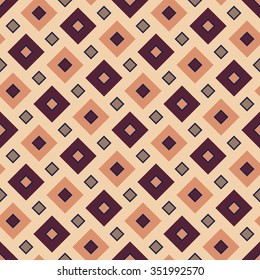 Vector modern seamless colorful geometry square pattern, color abstract geometric background, pillow multicolored print, retro texture, hipster fashion design