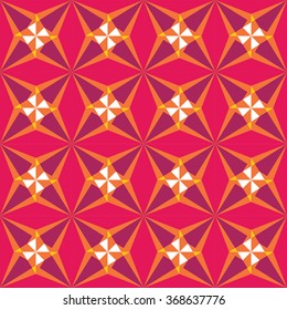 Vector modern seamless colorful geometry star pattern, color abstract geometric background, pillow multicolored print, retro texture, hipster fashion design