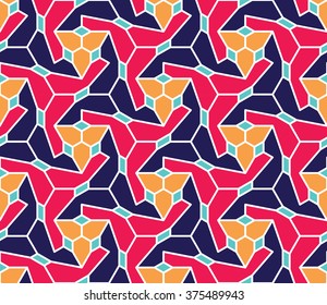 Vector modern seamless colorful geometry pattern, color abstract geometric background, pillow multicolored print, retro texture, hipster fashion design