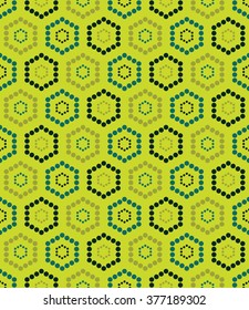 Vector modern seamless colorful geometry hexagon pattern.