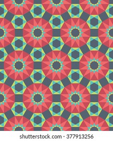 Vector modern seamless colorful geometry pattern, color abstract geometric background, pillow multicolored print, retro texture, hipster fashion design