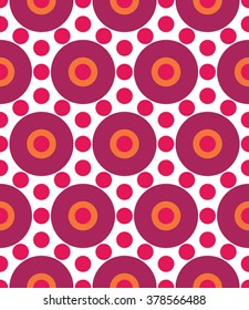 Vector modern seamless colorful geometry circle pattern, color abstract geometric background, pillow multicolored print, retro texture, hipster fashion design