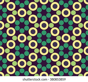 Vector modern seamless colorful geometry circle pattern, color abstract geometric background, pillow multicolored print, retro texture, hipster fashion design