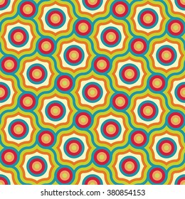 Vector modern seamless colorful geometry pattern, color abstract geometric background, pillow multicolored print, retro texture, hipster fashion design