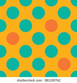Vector modern seamless colorful geometry dots pattern, color abstract geometric background, pillow multicolored print, retro texture, hipster fashion design