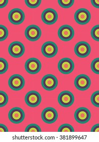 Vector modern seamless colorful geometry circles pattern, color abstract geometric background, pillow multicolored print, retro texture, hipster fashion design