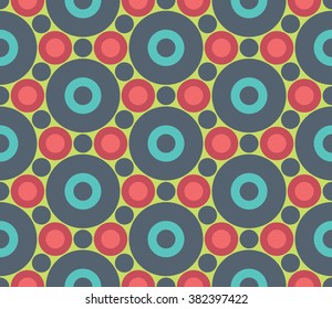 Vector modern seamless colorful geometry circle pattern.