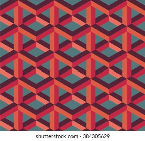 Vector modern seamless colorful geometry pattern, color abstract geometric background, pillow multicolored print, retro texture, hipster fashion design