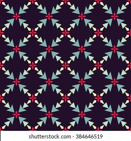 Vector modern seamless colorful geometry triangle pattern, color abstract geometric background, pillow multicolored print, retro texture, hipster fashion design