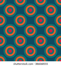 Vector modern seamless colorful geometry circles pattern, color abstract geometric background, pillow multicolored print, retro texture, hipster fashion design