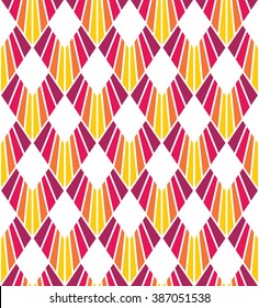 Vector modern seamless colorful geometry pattern, color abstract geometric background, pillow multicolored print, retro texture, hipster fashion design
