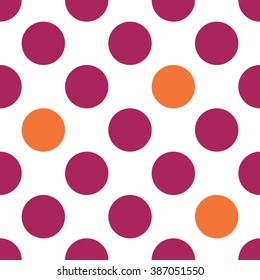Vector modern seamless colorful geometry dots pattern, color abstract geometric background, pillow multicolored print, retro texture, hipster fashion design