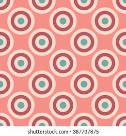 Vector modern seamless colorful geometry circles pattern, color abstract geometric background, pillow multicolored print, retro texture, hipster fashion design