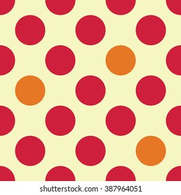 Vector modern seamless colorful geometry dots pattern, color abstract geometric background, pillow multicolored print, retro texture, hipster fashion design