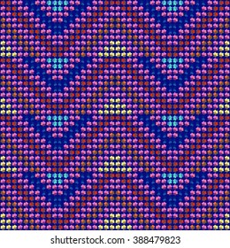 Vector modern seamless colorful geometry triangles pattern, color abstract geometric background, pillow multicolored print, retro texture, hipster fashion design
