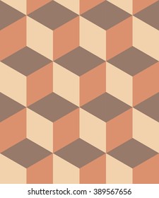 Vector modern seamless colorful geometry cubes pattern, color abstract geometric background, pillow multicolored print, retro texture, hipster fashion design
