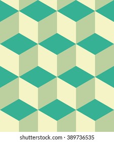 Vector modern seamless colorful geometry cubes pattern, color abstract geometric background, pillow multicolored print, retro texture, hipster fashion design