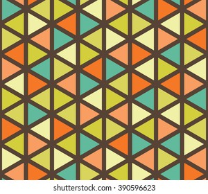Vector modern seamless colorful geometry triangle pattern, color abstract geometric background, pillow multicolored print, retro texture, hipster fashion design